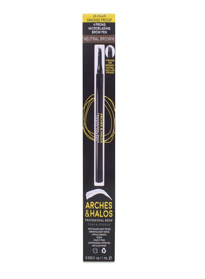 Arches & Halos Microblading Brow Shaping Pen - Fuller, More Defined Brow - Long-lasting, Smudge Resistant, Rich Color - Vegan and Cruelty Free Makeup - Neutral Brown - 0.026 oz - Image 2